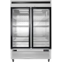 Congélateur-vitrine à deux portes en verre pour crèmes glacées et nouveautés, EFI FI2-54GDSVC, 54,4 pouces