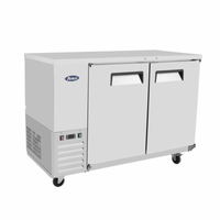 Atosa MBB48GR 48-Inch Two-Door Stainless Steel Back Bar Refrigerator