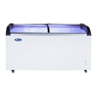 Atosa MMF9113 12.5 Cu. Ft. Curved Glass Display Chest Freezer, 50-1/8-Inch