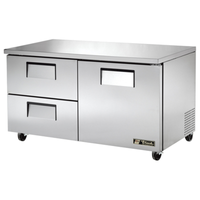 True TUC-60D-2-HC 60-Inch Undercounter Refrigerator with 1 Door and 2 Drawers