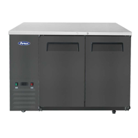 Atosa SBB48GRAUS2 48" Solid Door Shallow Depth Refrigerated Back Bar Cabinet, 11.5 Cu. Ft.