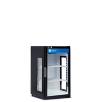 QBD DC7HG-HC Black 21.4-Inch Glass Door Countertop Cooler