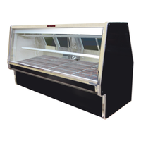 Howard-McCray SC-CMS34E-10-BE-LED 124.5-Inch Double-Duty Red Meat Deli Case - Black