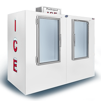 Leer TD155UAGP 155 Cu. Ft. Glass Door Indoor Ice Merchandiser - 96-Inch