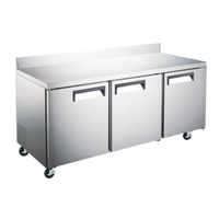 EFI CWDR3-72VCX Versa Chill 72-Inch Three-Door Refrigerated Worktop with Backsplash