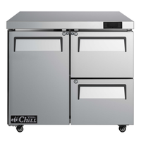 EFI CUDW2-36VC 36-Inch Commercial Undercounter Cooler with Door and Drawers
