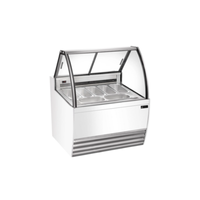 EFI FIGCW-4252 41.4-Inch White Gelato Display Case with Curved Glass