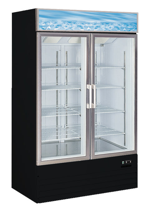 GX-D768BM2F-HC Two Glass Door Freezer - 49" Width
