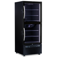 Minus Forty 22-UDGH-L2-BK-BI 30-Inch Dual-Zone Glass Door Merchandiser Refrigerator and Freezer