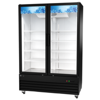 Réfrigérateur de présentation commercial EFI C2-54GDX de 54 pouces avec portes vitrées noires