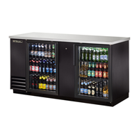 True TBB-3G-HC-LD 69-Inch Glass Door Refrigerated Back Bar Cooler