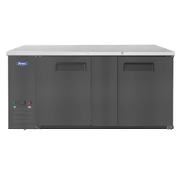 Atosa SBB69GRAUS2 68-Inch Shallow Depth 2-Door Refrigerated Back Bar Cabinet