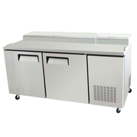 Table de préparation de pizzas commerciale deux portes EFI Versa-Chill CPDR2-67VC de 170 cm