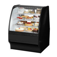 True TGM-R-36-SC/SC-S-S 36-Inch Curved Glass Refrigerated Bakery Merchandiser - Stainless Steel