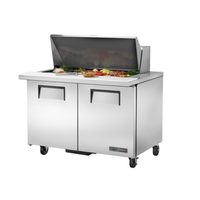 True TSSU-48-18M-B-HC 48-Inch Solid Door Mega Top Sandwich & Salad Prep Table