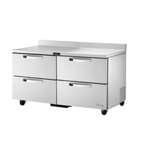 True Refrigeration TWT-60D-4-HC~SPEC3 60" 4-Drawer Worktop Cooler with Splash Guard