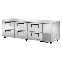 True TUC-93D-6-HC 93.25-Inch Six-Drawer Deep Undercounter Refrigerator