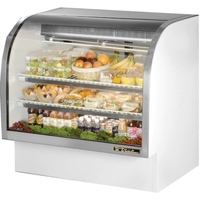 True TCGG-48-HC-LD 48-1/4" Curved Glass Refrigerated Deli Case