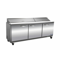 IKON ISP72 Commercial 71-Inch 3-Door Sandwich and Salad Prep Table