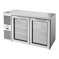 True Refrigeration TBR60-RISZ1-L-S-GG-1 60-Inch Glass Door Back Bar Cooler