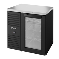 True Refrigeration TBR32-RISZ1-L-B-G-1 32" Black Glass Door Back Bar Cooler