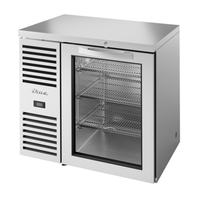 True TBR36-RISZ1-L-S-G-1 36-Inch Glass Door Refrigerated Back Bar Cooler