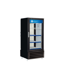QBD DC10PT-HC 10.21 Cu. Ft. Black Pass-Thru Glass Door Refrigerator