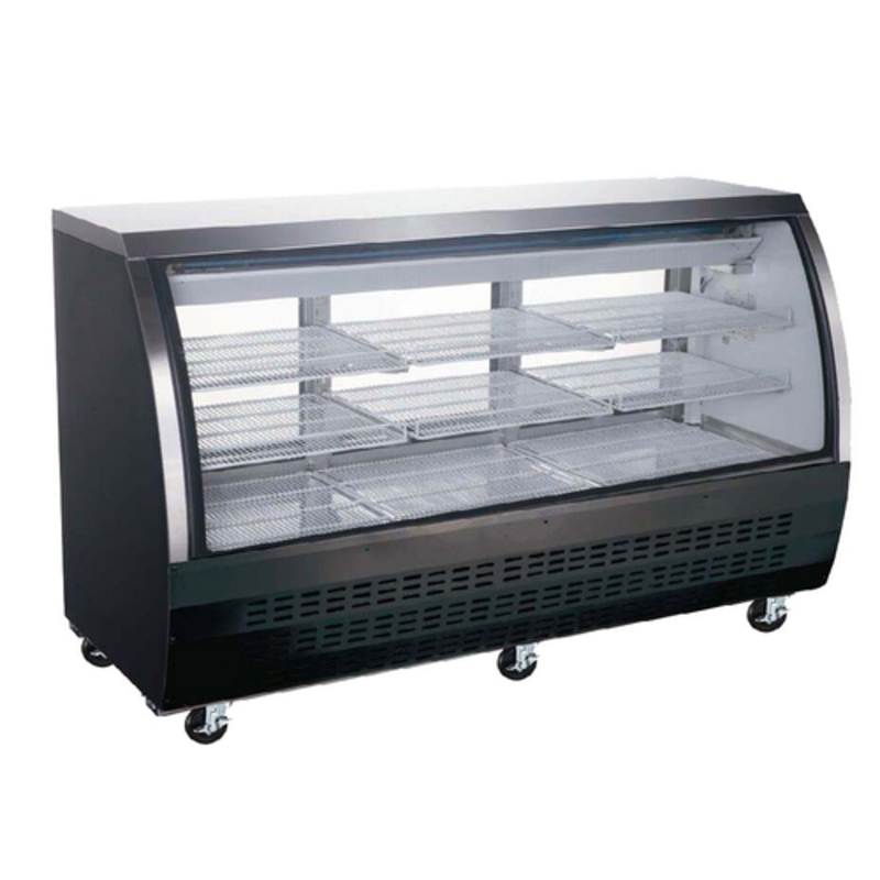 EFI CDC-64 64-Inch Curved Glass Refrigerated Deli Display Case