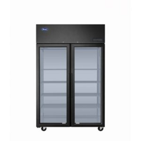 Atosa PLUS-F2B-GD-S-PT 51.75-Inch Top-Mounted Glass Door Pass-Thru Refrigerator