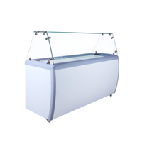 Vitrine de présentation pour crèmes glacées EFI FICD-71 70,9 po – Capacité de 12 bacs