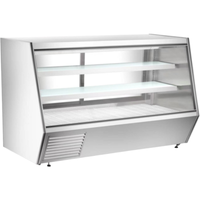 New Air 72" Curved Glass Gravity Coil Deli Display Cooler NDDC-72-GC