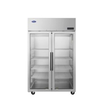 Atosa 51.75-Inch Top-Mounted Pass-Through Commercial Refrigerator PLUS-R2-GS-S-PT