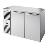 True Refrigeration TBR52-RISZ1-L-S-SS-1 52" Solid Door Stainless Steel Back Bar Cooler