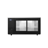 Atosa SBB69SGGRAUS2 68-Inch Shallow Depth 2-Glass Door Back Bar Refrigerator