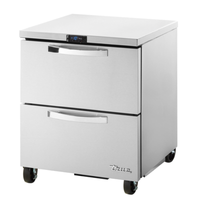 True Refrigeration TUC-27F-D-2-HC~SPEC3 27-Inch Spec Series Undercounter Drawer Freezer