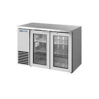 True Refrigeration TBB24-48-2G-Z1-SFT-S-1 48" Two-Door Glass Back Bar Refrigerator