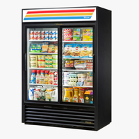 True Refrigeration GDM-47-HC-LD 54-Inch Black Sliding Glass Door Merchandiser