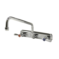 Thorinox WM-08-S12 12-Inch Commercial Splash Mount Faucet with 8-Inch Centers