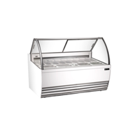 EFI FIGCW-7052 69.4-Inch Curved Glass Gelato Showcase with White Finish