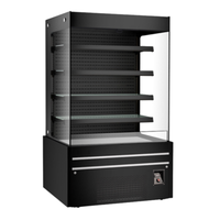 Réfrigérateur de présentation ouvert noir EFI CGOMB-4880 de 48 po