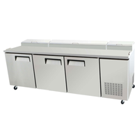 Table de préparation de pizzas commerciales à trois portes EFI CPDR3-93VC Versa-Chill de 93 pouces