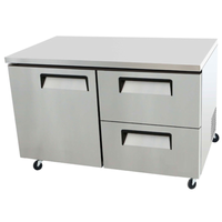 Réfrigérateur de comptoir à une porte et deux tiroirs EFI Versa-Chill CUDW2-60VC de 60 pouces