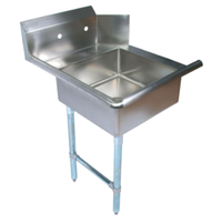 Omcan 28480 26-Inch Left-Side Commercial Soiled Dishtable with Sink