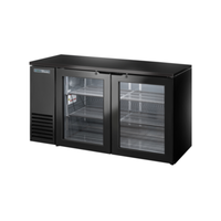 True TBB24-60-2G-Z1-BST-B-1 60-Inch 2-Door Glass Swing Refrigerated Back Bar Cooler