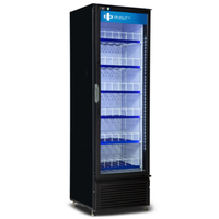 QBD CD20-HC Black Slim 16.05 cu. ft. Glass Door Merchandising Refrigerator