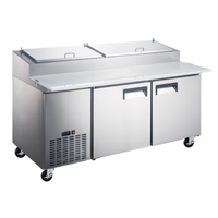 Table de préparation à pizza commerciale EFI CPDR2-67VCX Versa Chill X-Line de 67 pouces
