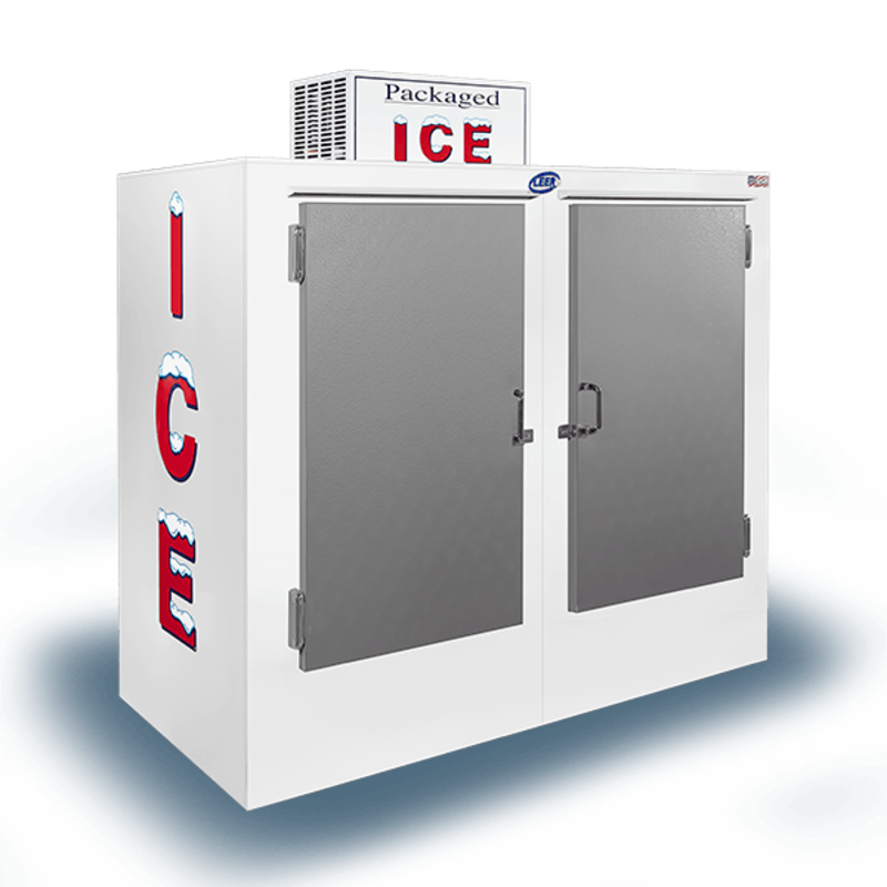 Leer L075UASP 75 Cu. Ft. Heavy-Duty Outdoor Ice Merchandiser - 73"