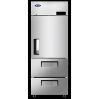 Atosa MBF8022GR 21.4 Cu. Ft. Single Section Refrigerator with Half Door and Drawers