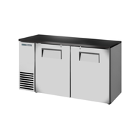 True Refrigeration TBB24-60-2S-Z1-BST-S-1 60-1/8" Stainless Steel 2-Door Refrigerated Back Bar Cooler