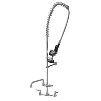 Omcan 22124 Commercial Wall-Mounted Pre-Rinse Assembly with 12.5-Inch Add-On Faucet